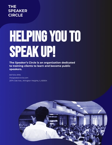 Free Speaker Pamphlet Template to Edit Online