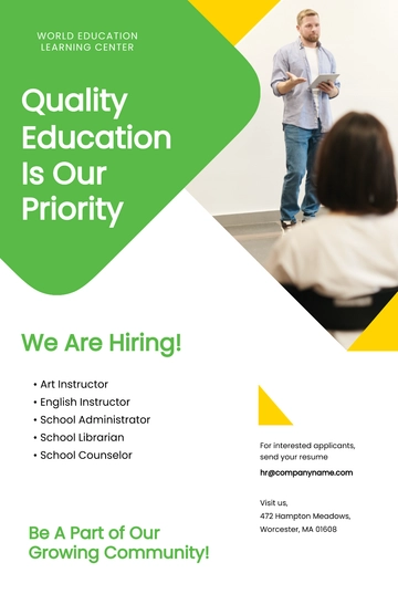 Free Elegant HR Poster Template to Edit Online