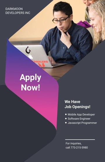 Free Simple HR Poster Template to Edit Online