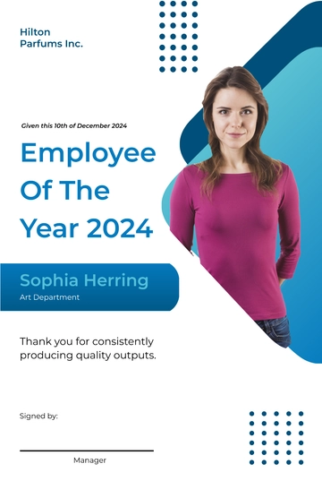 Free Best Employee of the Year Poster Template to Edit Online