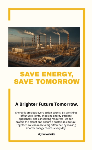 Free Save Energy Poster Template to Edit Online