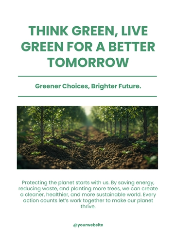 Free Go Green Poster Template to Edit Online