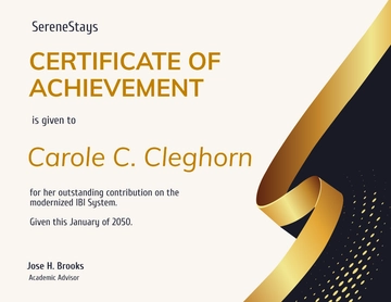 Free Achievements Certificate Template to Edit Online