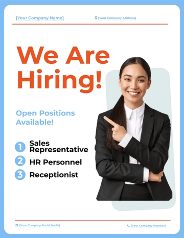Free Hiring Flyer Template to Edit Online