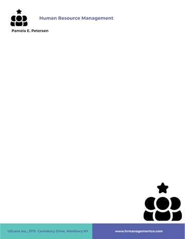Free Simple HR Letterhead Template to Edit Online