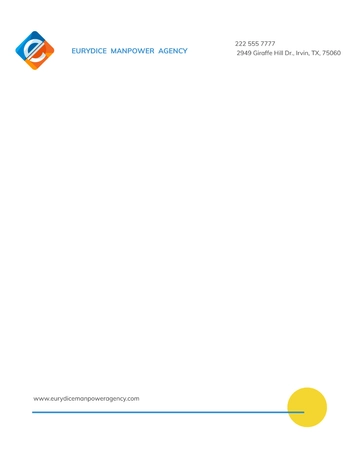 Free Employment Agency Letterhead Template to Edit Online