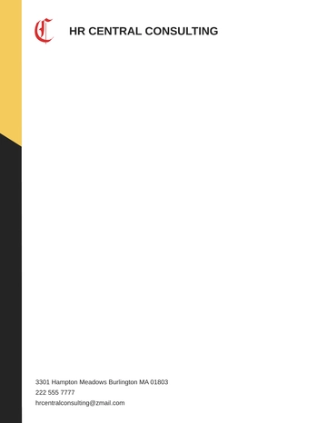 Free HR Consulting Letterhead Template to Edit Online