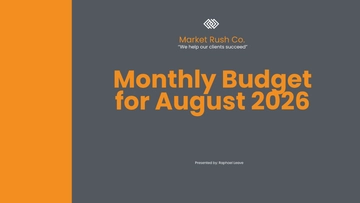 Free Budget Presentation Template to Edit Online