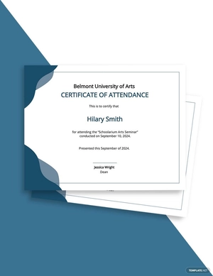 Attendance Certificate Template For Teachers