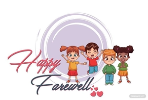 Happy Farewell Invitation Card Template