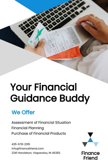Free Finance Consultant Poster Template to Edit Online