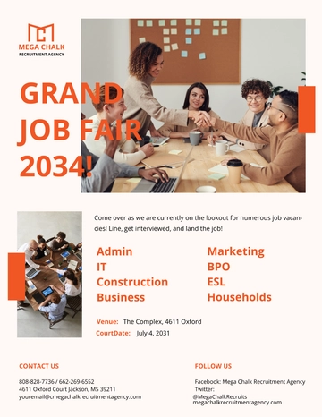 Free Company Job Fair Flyer Template to Edit Online