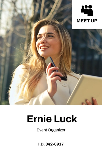 Free Meetup Event ID Card Template to Edit Online