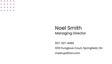 Free Meetup Event Business Card Template to Edit Online