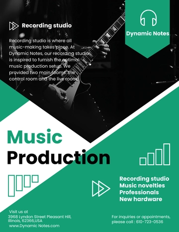 Free Music Production Flyer Template to Edit Online