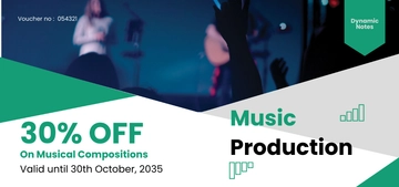 Free Music Production Voucher Template to Edit Online