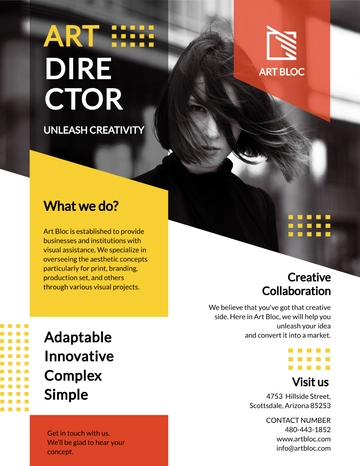 Free Art Director Flyer Template to Edit Online