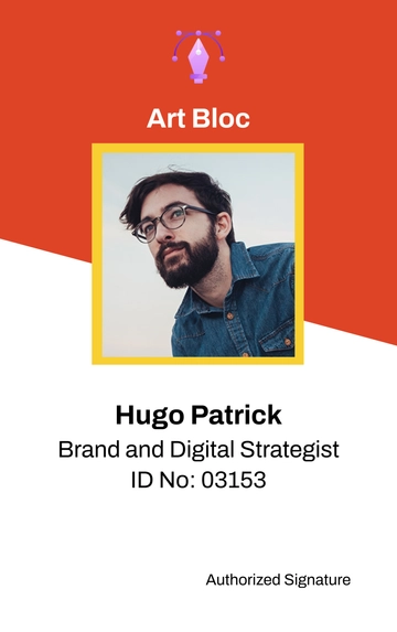 Free Art Director ID Card Template to Edit Online