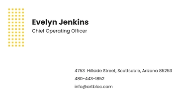 Free Art Director Business Card Template to Edit Online