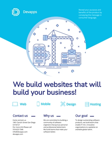 Free Web and Mobile App Development Services Flyer Template to Edit Online