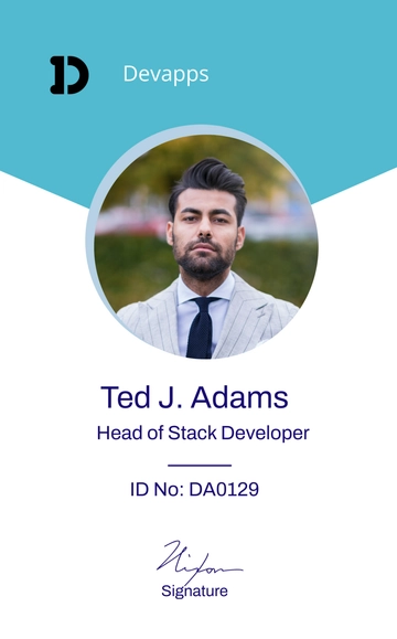 Free Web and Mobile App Development Services ID Card Template to Edit Online