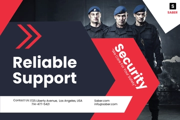 Free Security Guard Services Postcard Template to Edit Online
