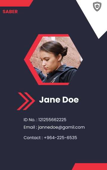 Free Security Guard Services ID Card Template to Edit Online