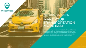 Free Taxi Services Presentation Template to Edit Online