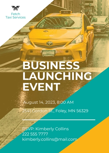 Free Taxi Services Invitation Template to Edit Online