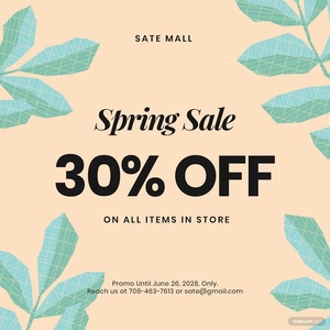 30 Off Holiday Sale Instagram Post Template