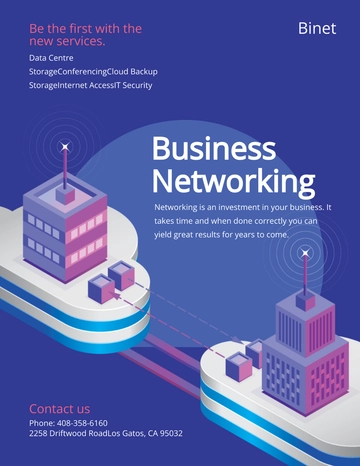 Free Business Networking Pamphlet Template to Edit Online