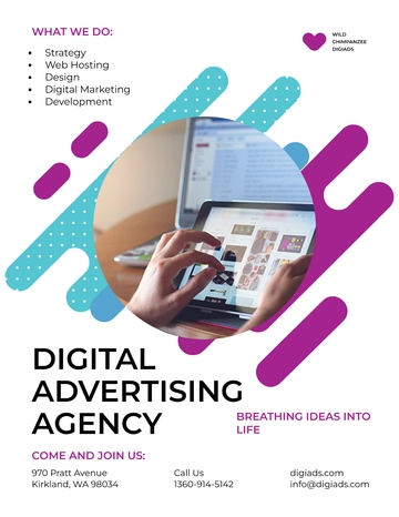 Free Digital Advertising Agency Flyer Template to Edit Online