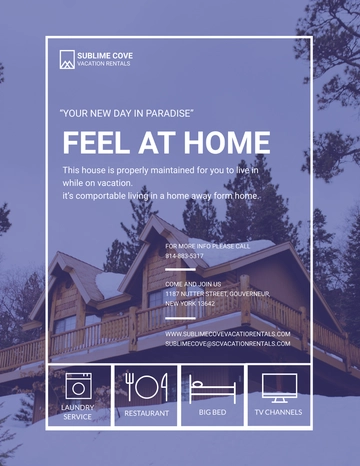 Free Modern Vacation Rental Flyer Template to Edit Online