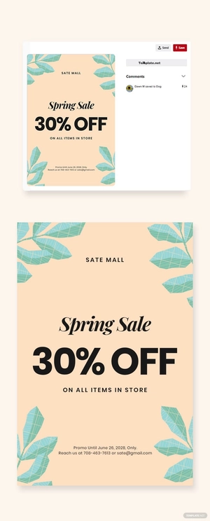 30 Off Holiday Sale Pinterest Pin Template