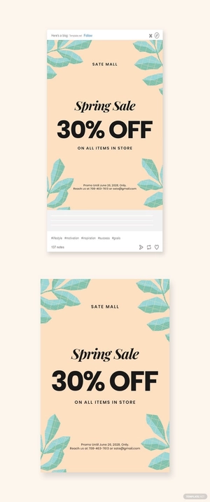 30 Off Holiday Sale Tumblr Post Template