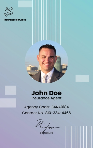 Free Insurance Agency ID Card Template to Edit Online