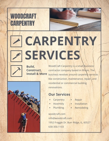 Free Carpenter Flyer Template to Edit Online