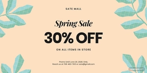 30 Off Holiday Sale Twitter Post Template