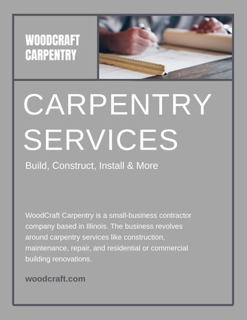 Free Carpenter Pamphlet Template to Edit Online