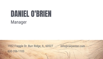 Free Carpenter Business Card Template to Edit Online