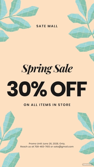 30% Off Holiday Sale Whatsapp Image Template