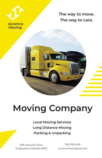 Free Moving Company Poster Template to Edit Online