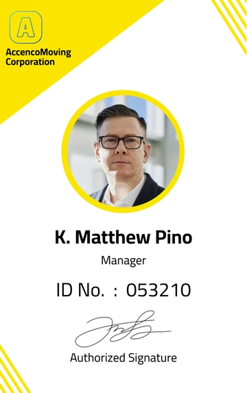 Free Moving Company ID Card Template to Edit Online