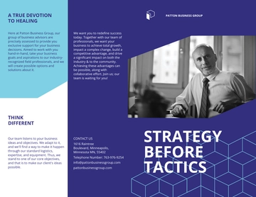 Free Business Advisor Bi-Fold Brochure Template to Edit Online