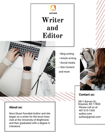 Free Author Flyer Template to Edit Online