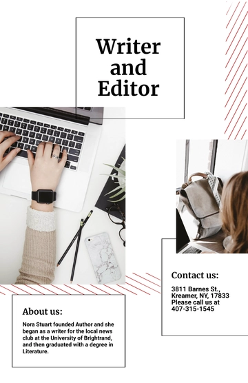 Free Author Poster Template to Edit Online