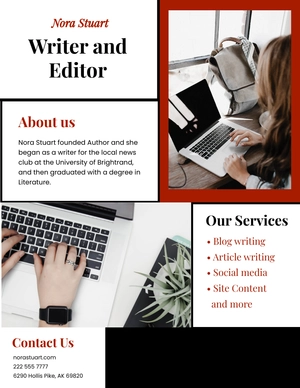 Free Author Pamphlet Template to Edit Online