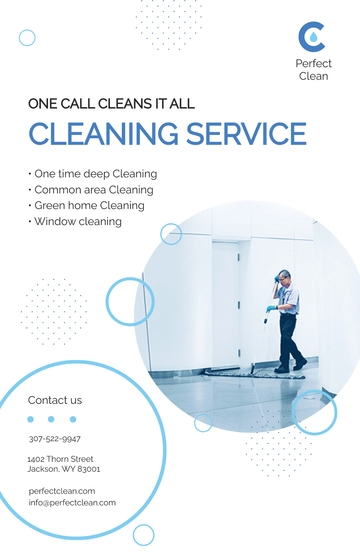 Free Cleaning Services Poster Template to Edit Online