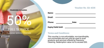 Free Cleaning Services Voucher Template to Edit Online