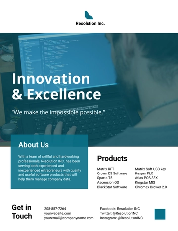 Free Software Product Flyer Template to Edit Online